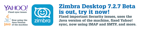 Zimbra Desktop 7.2.7 beta